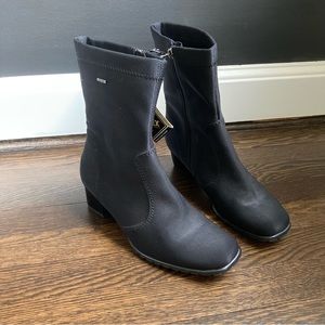 Ara Luftpolster Black GoreTex Rain Boots Women's Size 6 Waterproof Comfort